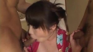  Japanese AV Model busty is roughly pumped in mouth and twat