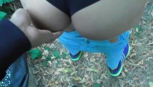 Cumming in my panties in the forest