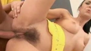  Hairy Bush Girl 12- Massive Anal Creampie